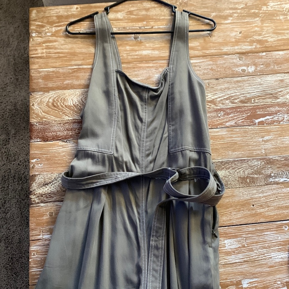 Waist cinched jumper – olive green